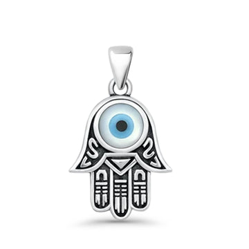 Hamsa Hand & Evil Eye Pendant